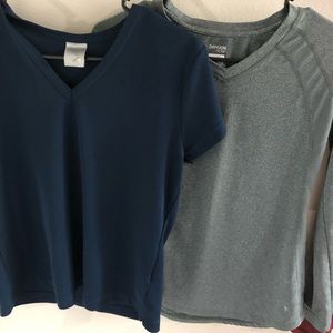 Nike shirt and Danskin shirt